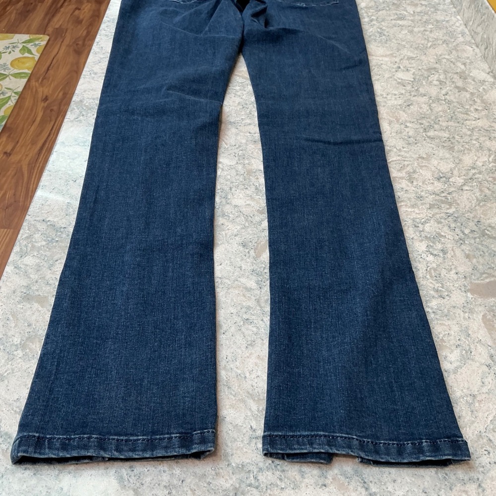 FREE PEOPLE Womens Pull On Denim Jeans Split Flare Leg High Rise XS Blue - Picture 4 of 8
